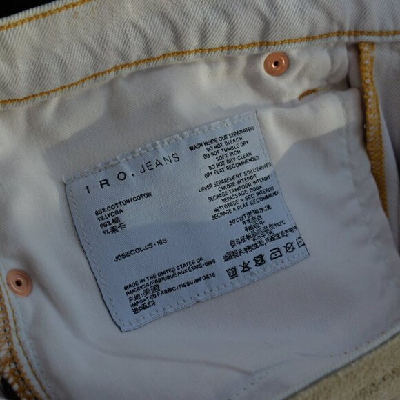 NWT IRO High Rise Slim Straight Leg Off White Jeans Sz 29 - Picture 10 of 10